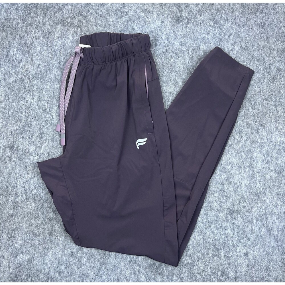 Fabletics Men's The One Jogger Pants Plum Athletic Tapered Leg Drawstring Size S